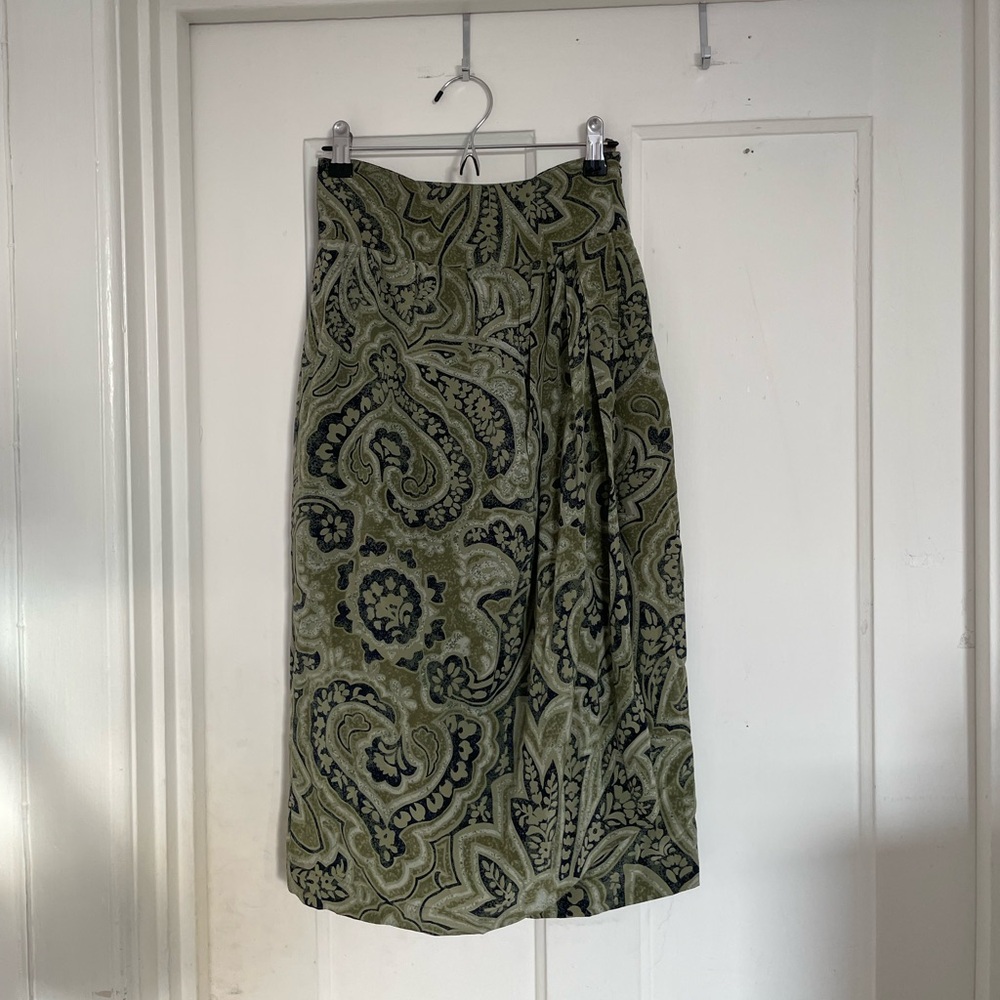 Vintage Paisley Patterned Green Skirt💚